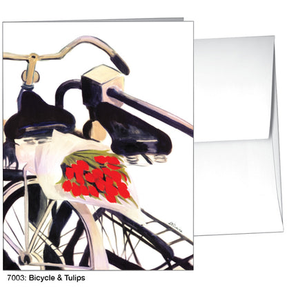 Bicycle & Tulips, Greeting Card (7003)