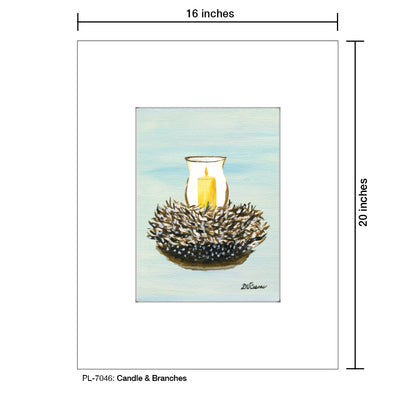 Candle & Branches, Print (#7046)