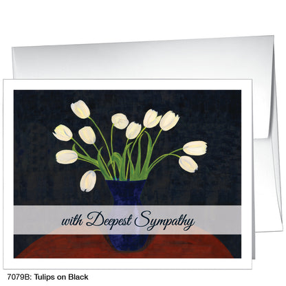 Tulips On Black, Greeting Card (7079B)