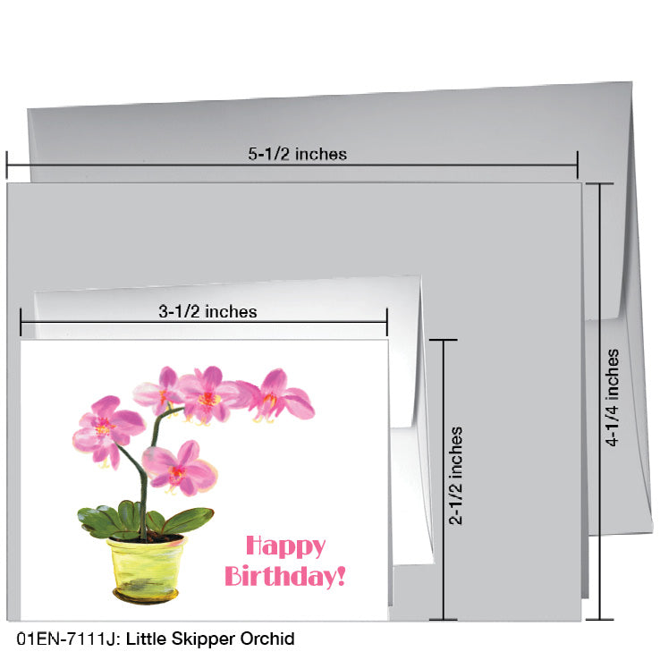 Little Skipper Orchid, Greeting Card (7111J)