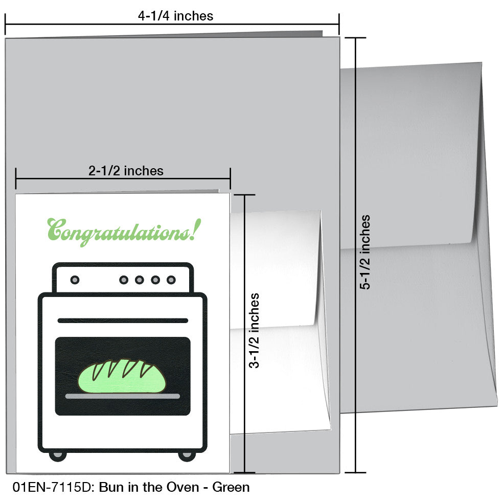 Bun In The Oven, Greeting Card (7115D)