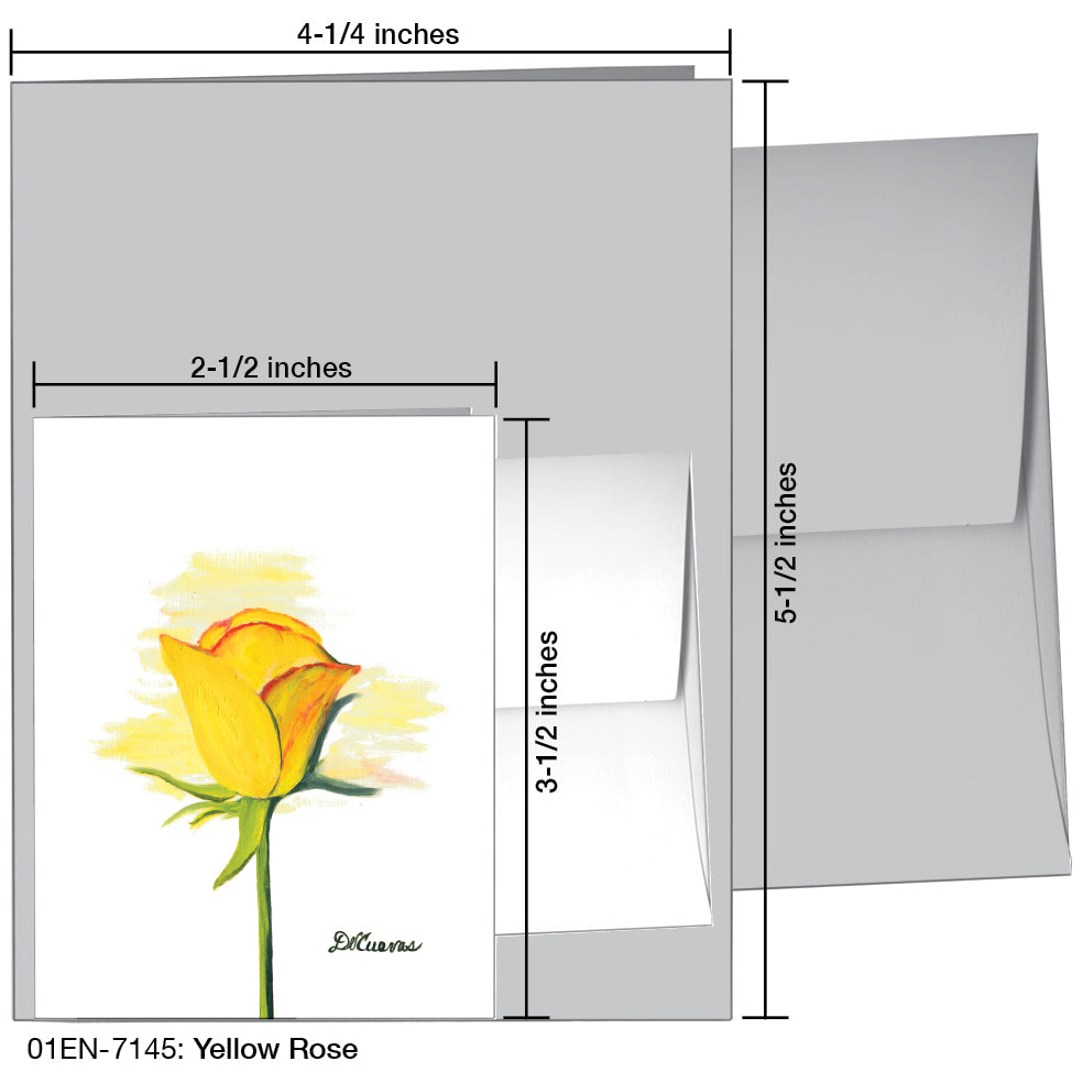 Yellow Rose, Greeting Card (7145)