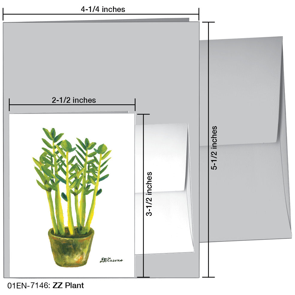 ZZ Plant, Greeting Card (7146)