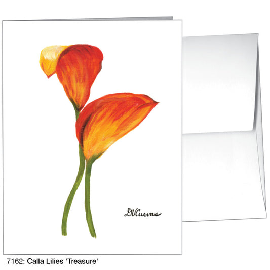 Calla Lilies 'Treasure', Greeting Card (7162)