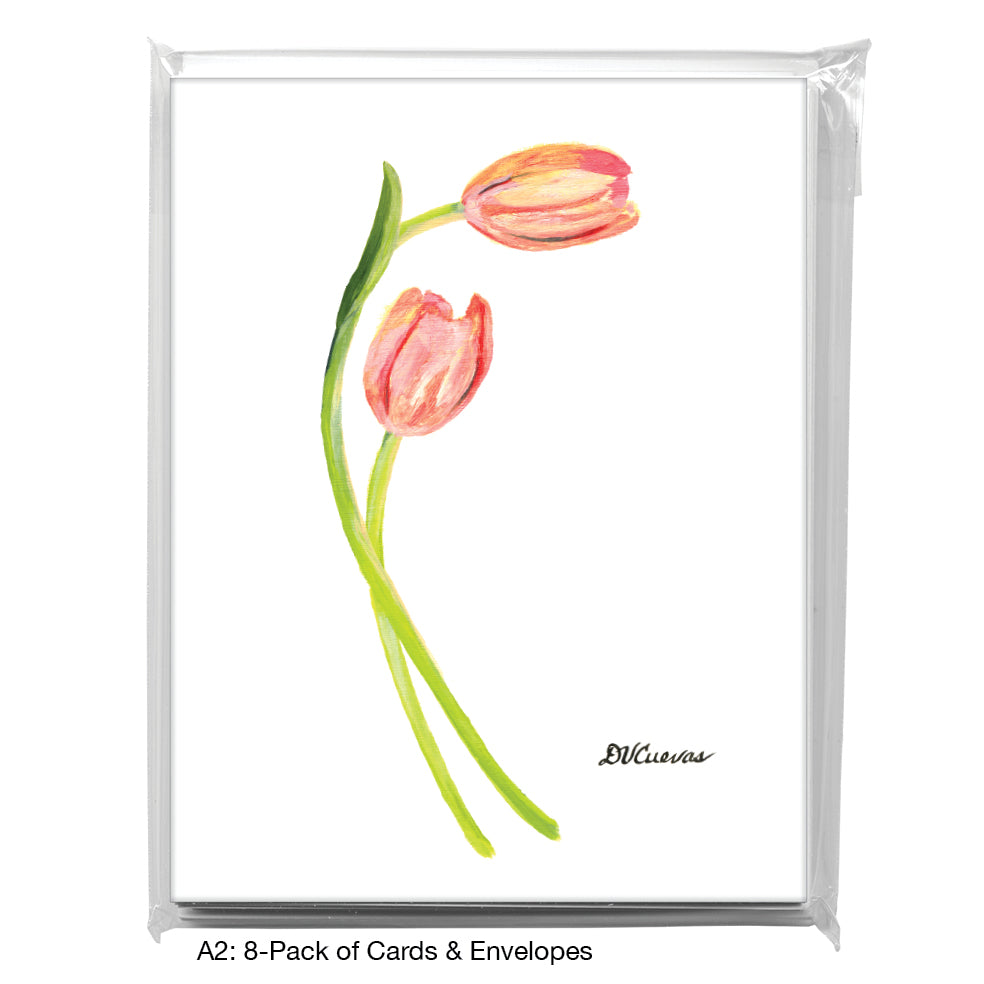 Tulips In Pink, Greeting Card (7185)