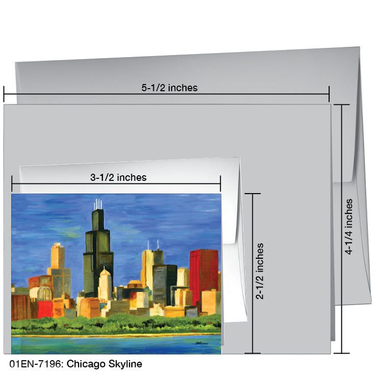 Chicago Skyline, Greeting Card (7196)