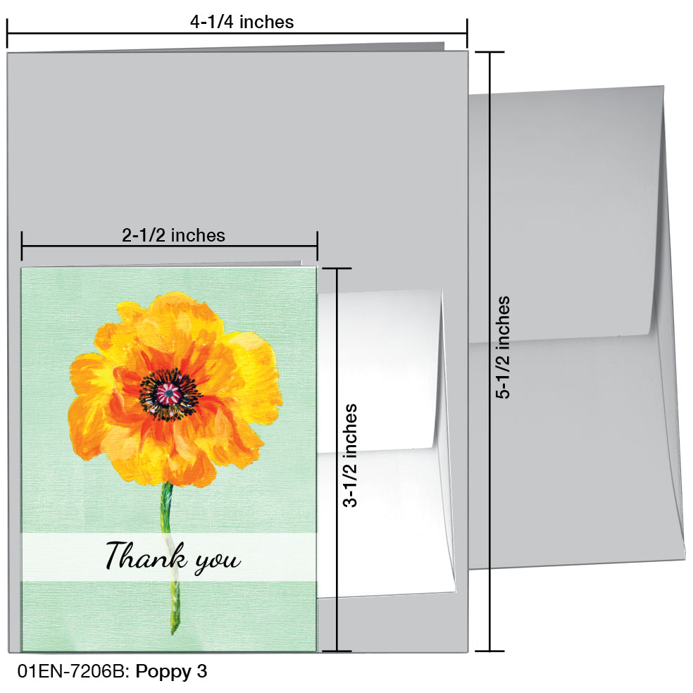 Poppy 03, Greeting Card (7206B)