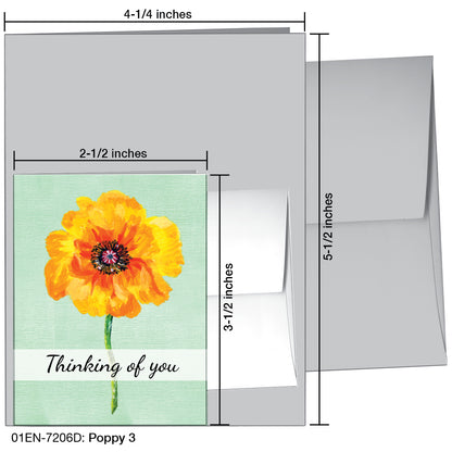 Poppy 03, Greeting Card (7206D)