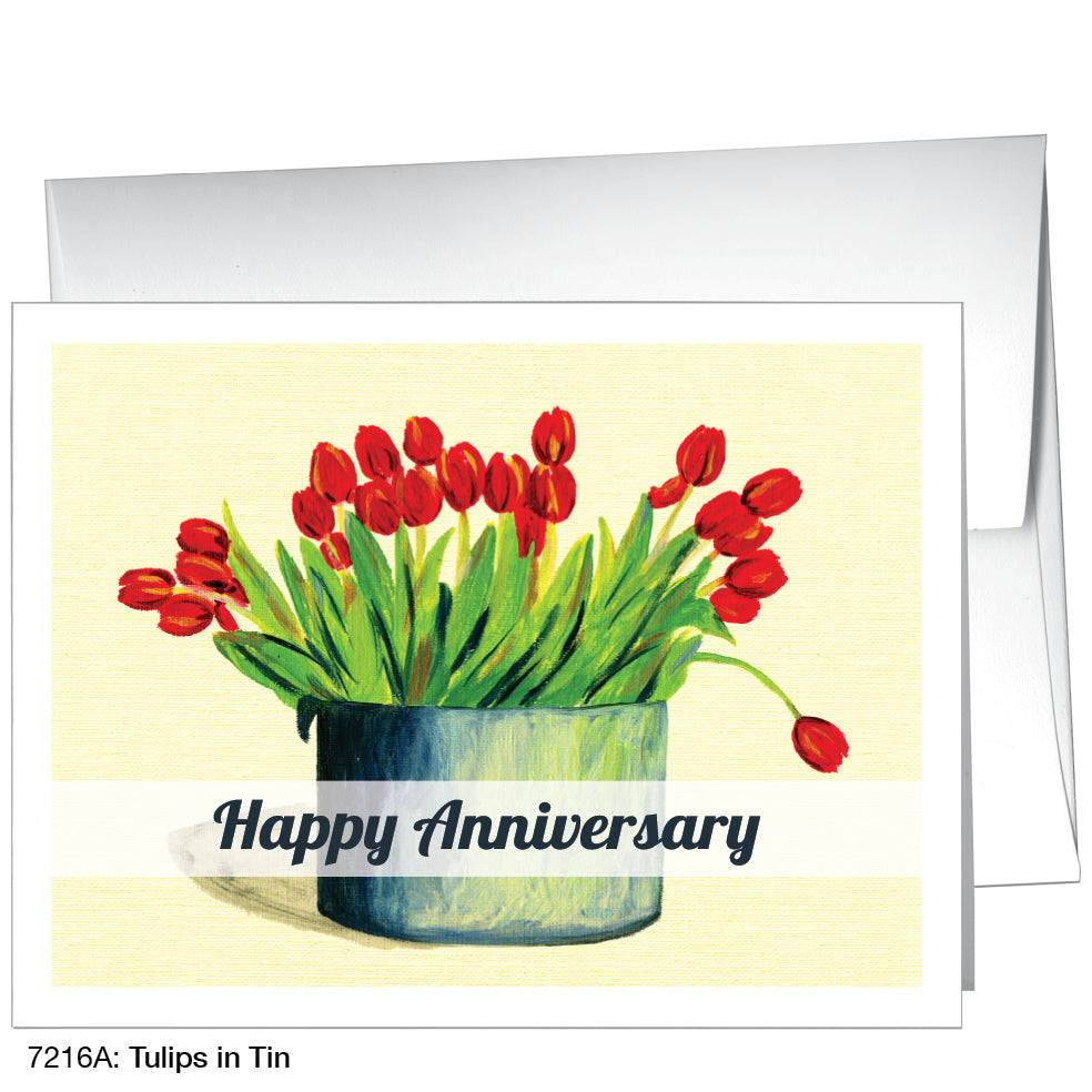 Tulips In Tin, Greeting Card (7216A)