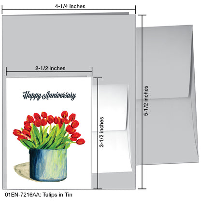 Tulips In Tin, Greeting Card (7216AA)