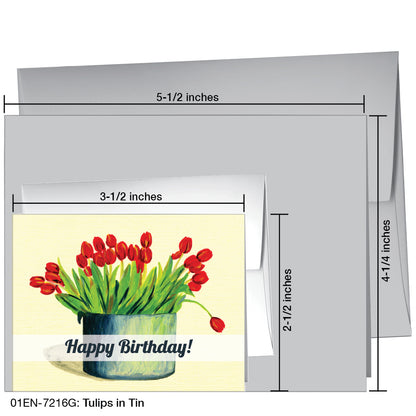 Tulips In Tin, Greeting Card (7216G)