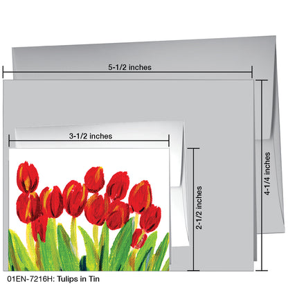 Tulips In Tin, Greeting Card (7216H)