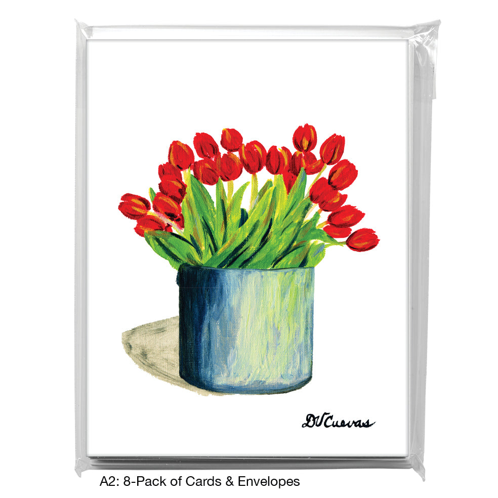 Tulips In Tin, Greeting Card (7216N)