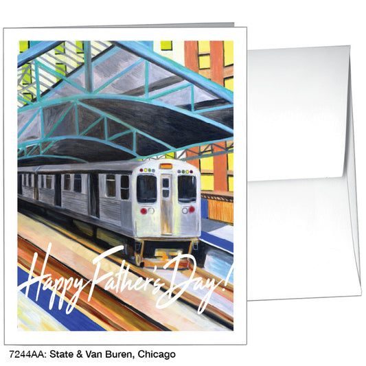 State & Van Buren, Chicago, Greeting Card (7244AA)