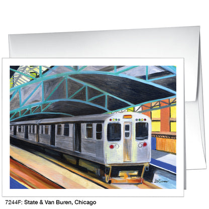 State & Van Buren, Chicago, Greeting Card (7244F)