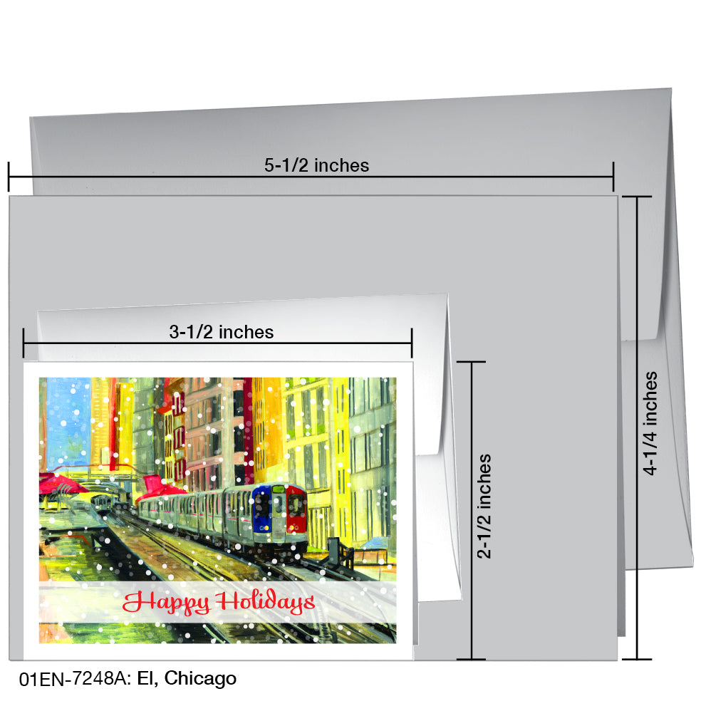 El, Chicago, Greeting Card (7248A)