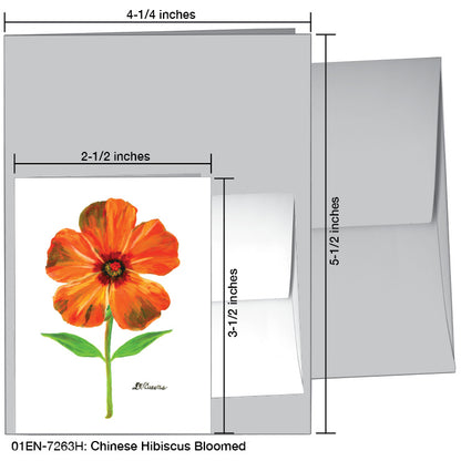 Chinese Hibiscus Bloomed, Greeting Card (7263H)