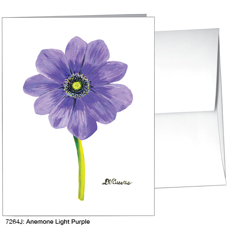 Anemone Light Purple, Greeting Card (7264J)