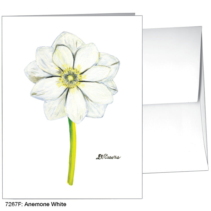 Anemone White, Greeting Card (7267F)