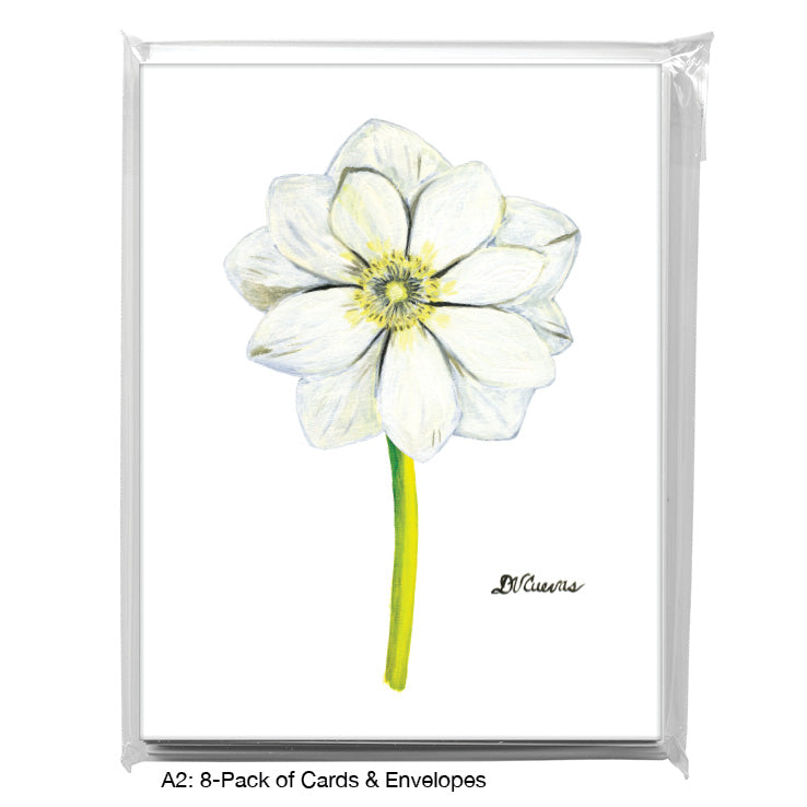 Anemone White, Greeting Card (7267F)