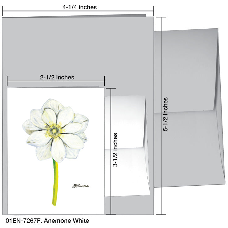 Anemone White, Greeting Card (7267F)