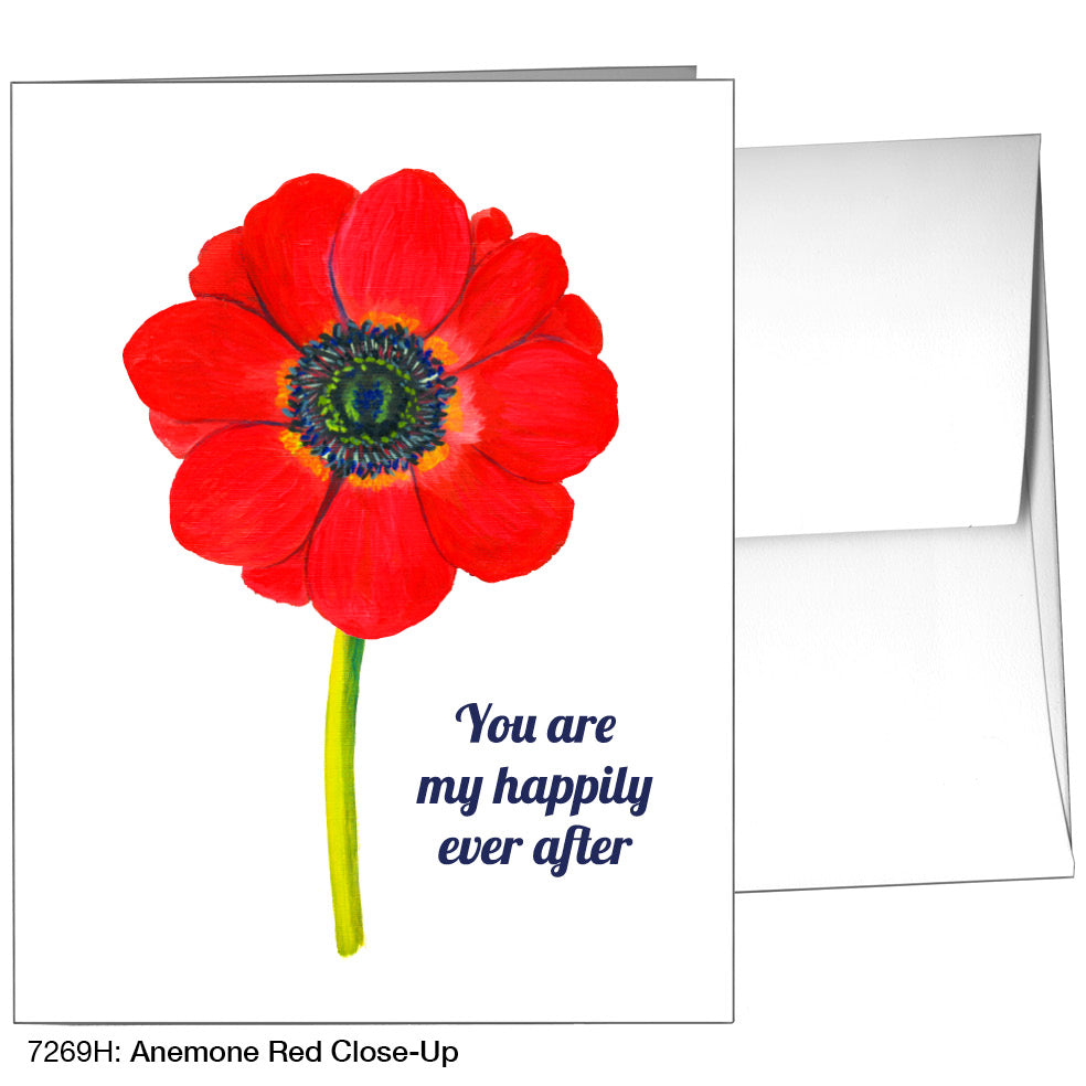 Anemone Red Close-Up, Greeting Card (7269H)