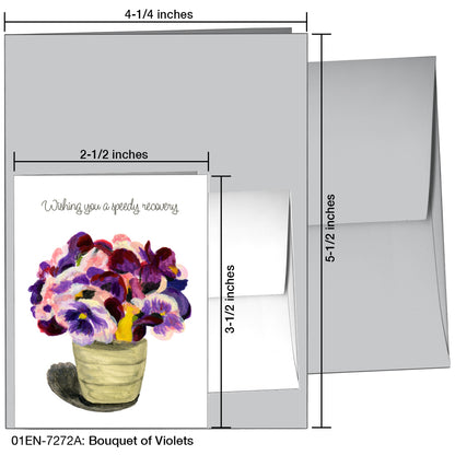 Bouquet Of Violets, Greeting Card (7272A)