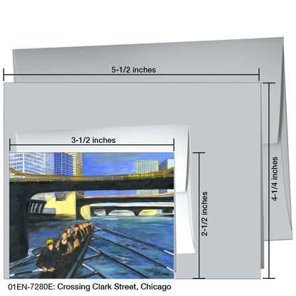 Crossing Clark Street, Chicago, Greeting Card (7280E)