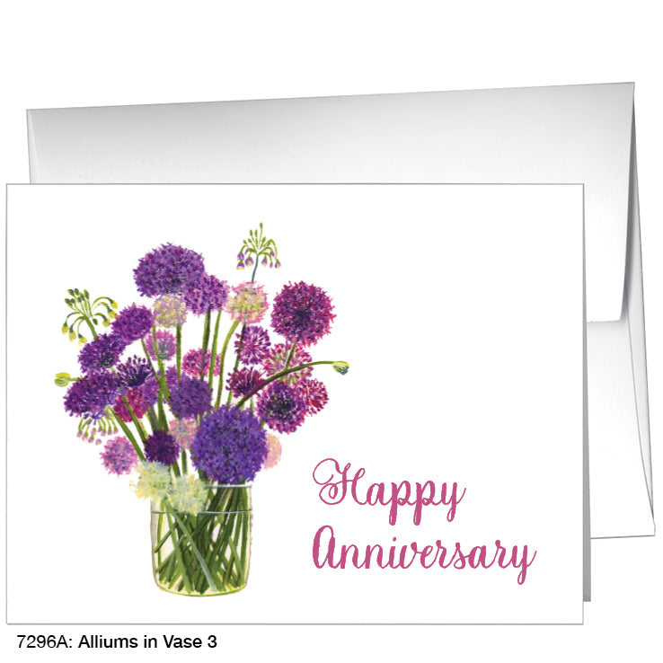 Alliums In Vase 3, Greeting Card (7296A)