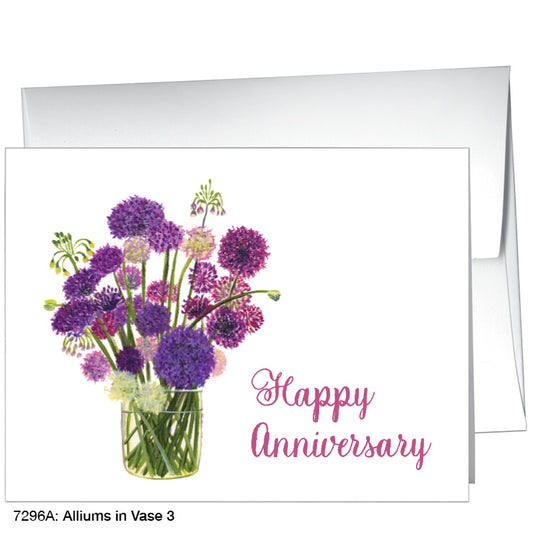 Alliums In Vase 3, Greeting Card (7296A)