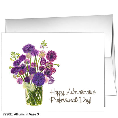 Alliums In Vase 3, Greeting Card (7296B)