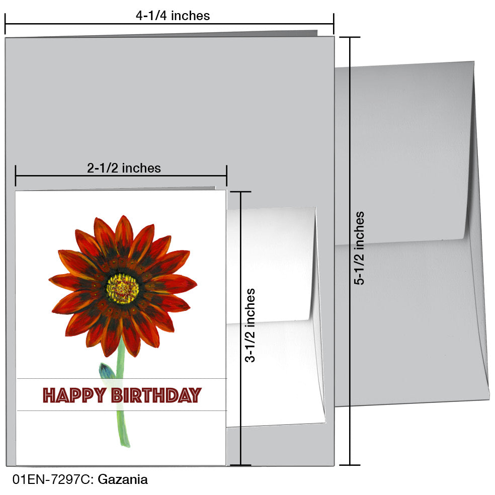 Gazania, Greeting Card (7297C)