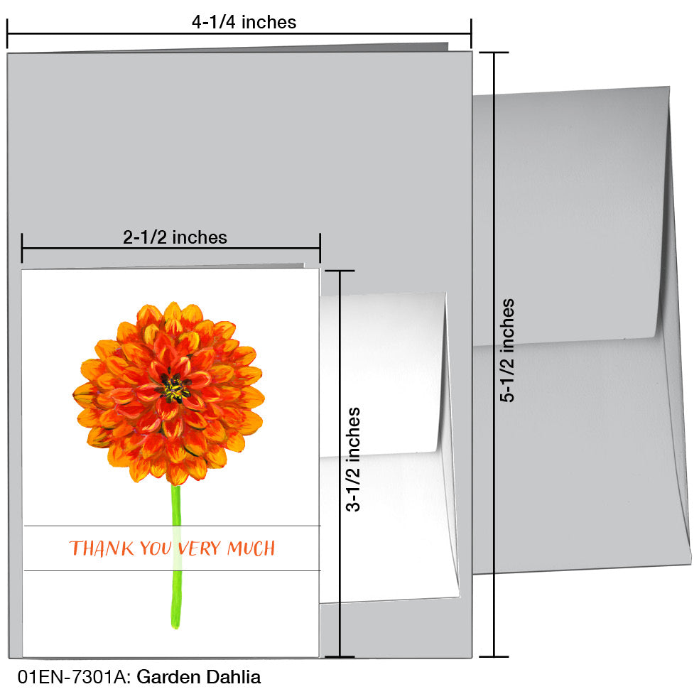 Garden Dahlia, Greeting Card (7301A)