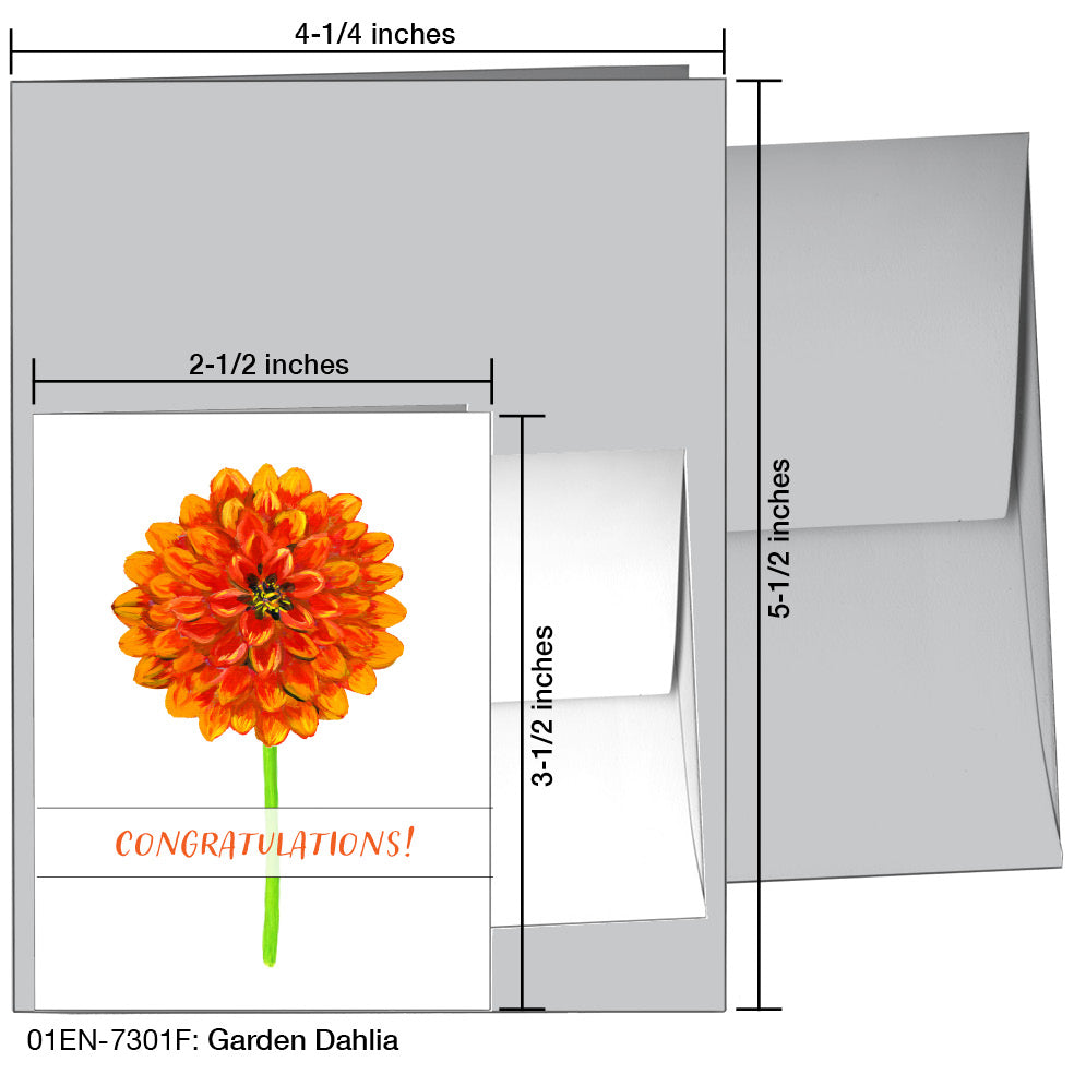 Garden Dahlia, Greeting Card (7301F)