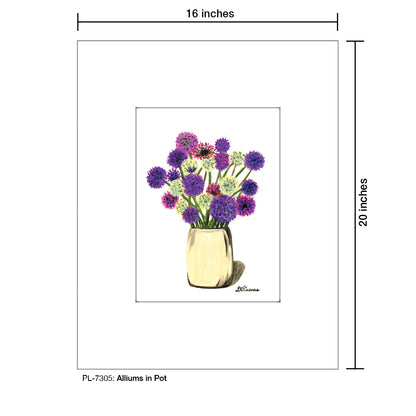 Alliums in Pot, Print (#7305)