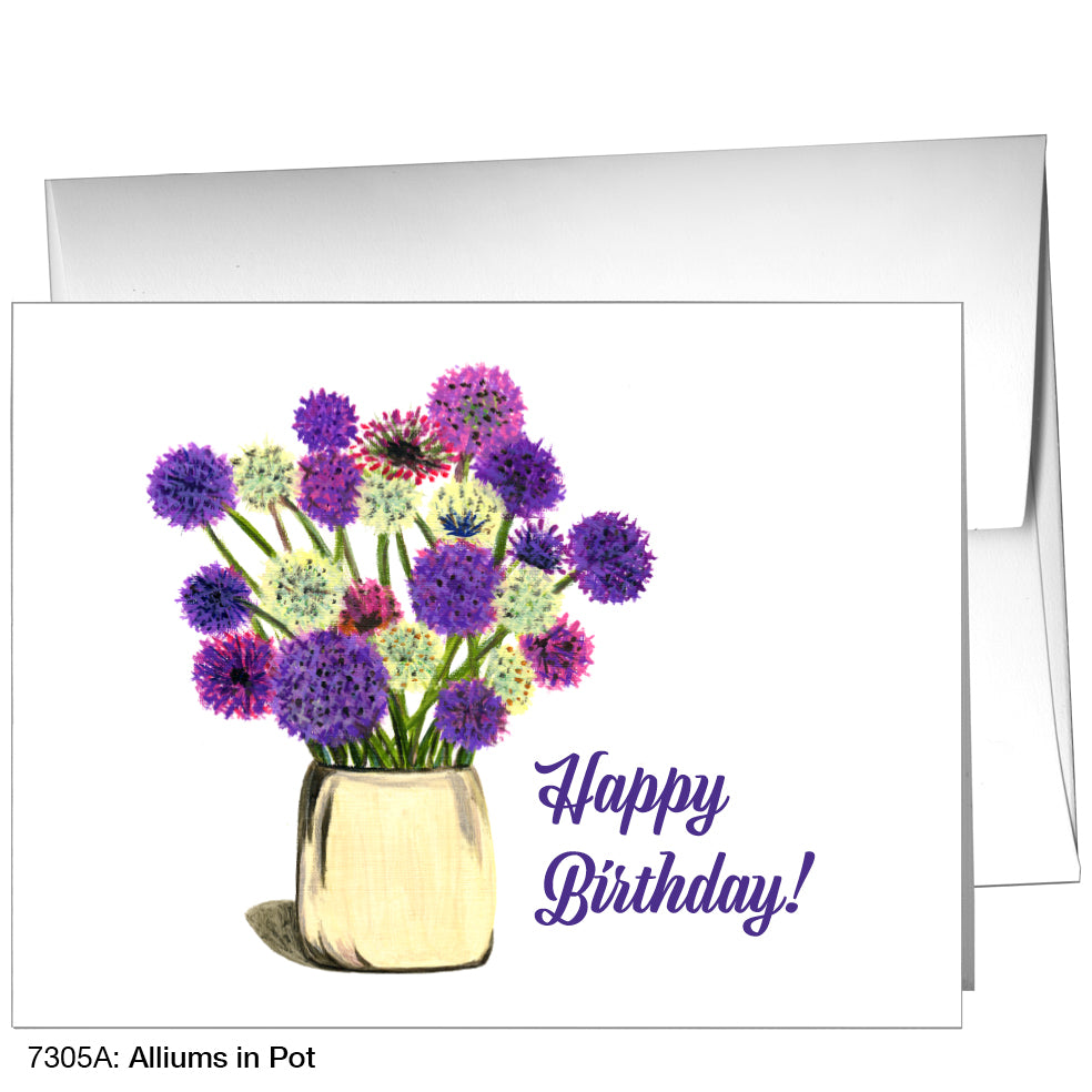 Alliums In Pot, Greeting Card (7305A)