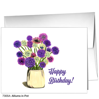 Alliums In Pot, Greeting Card (7305A)