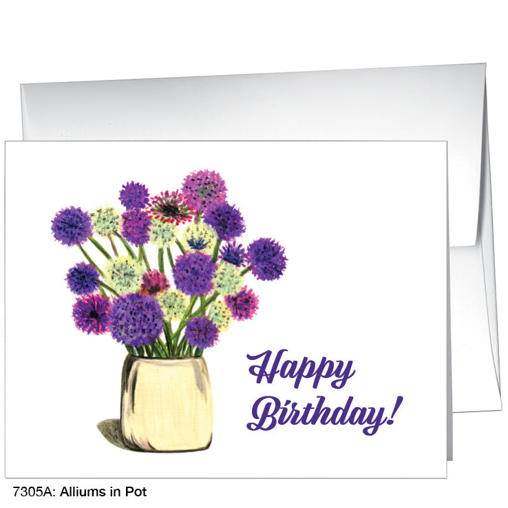 Alliums In Pot, Greeting Card (7305A)