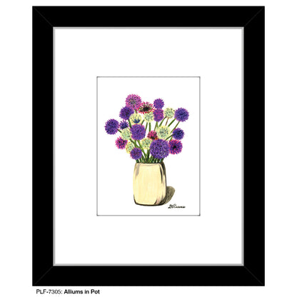 Alliums in Pot, Print (#7305)