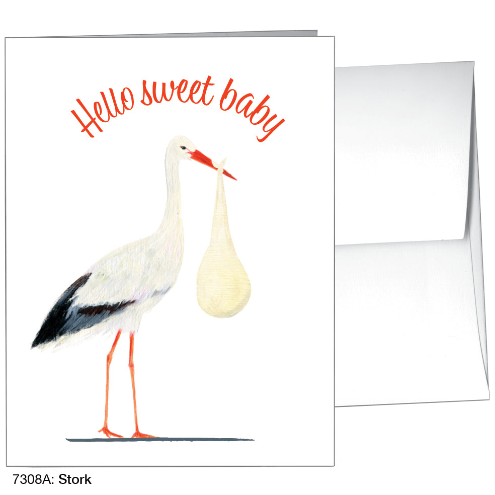 Stork, Greeting Card (7308A)