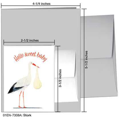 Stork, Greeting Card (7308A)