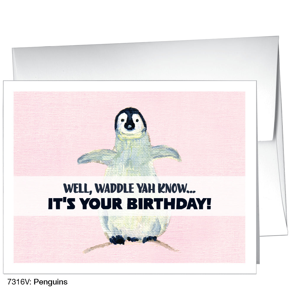 Penguins, Greeting Card (7316V)