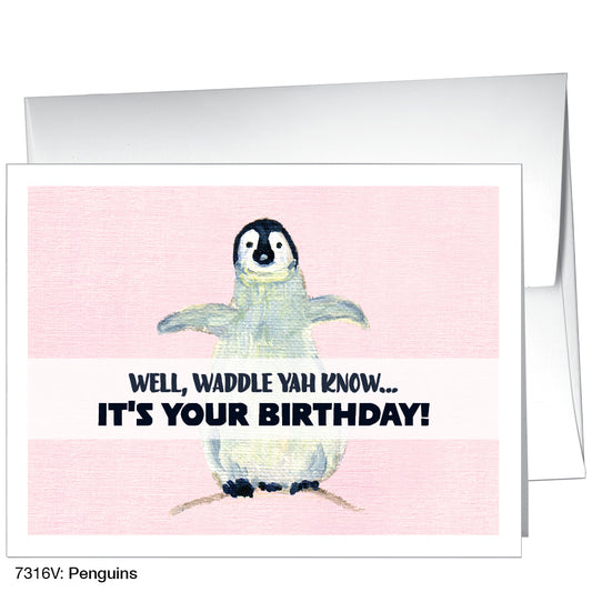 Penguins, Greeting Card (7316V)