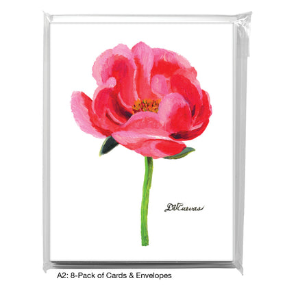 Pink Flower 1, Greeting Card (7331)