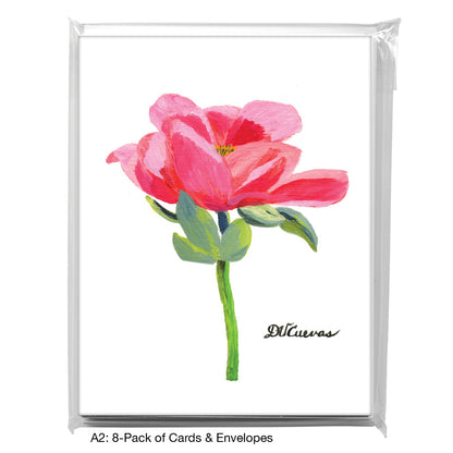 Pink Flower 2, Greeting Card (7332)