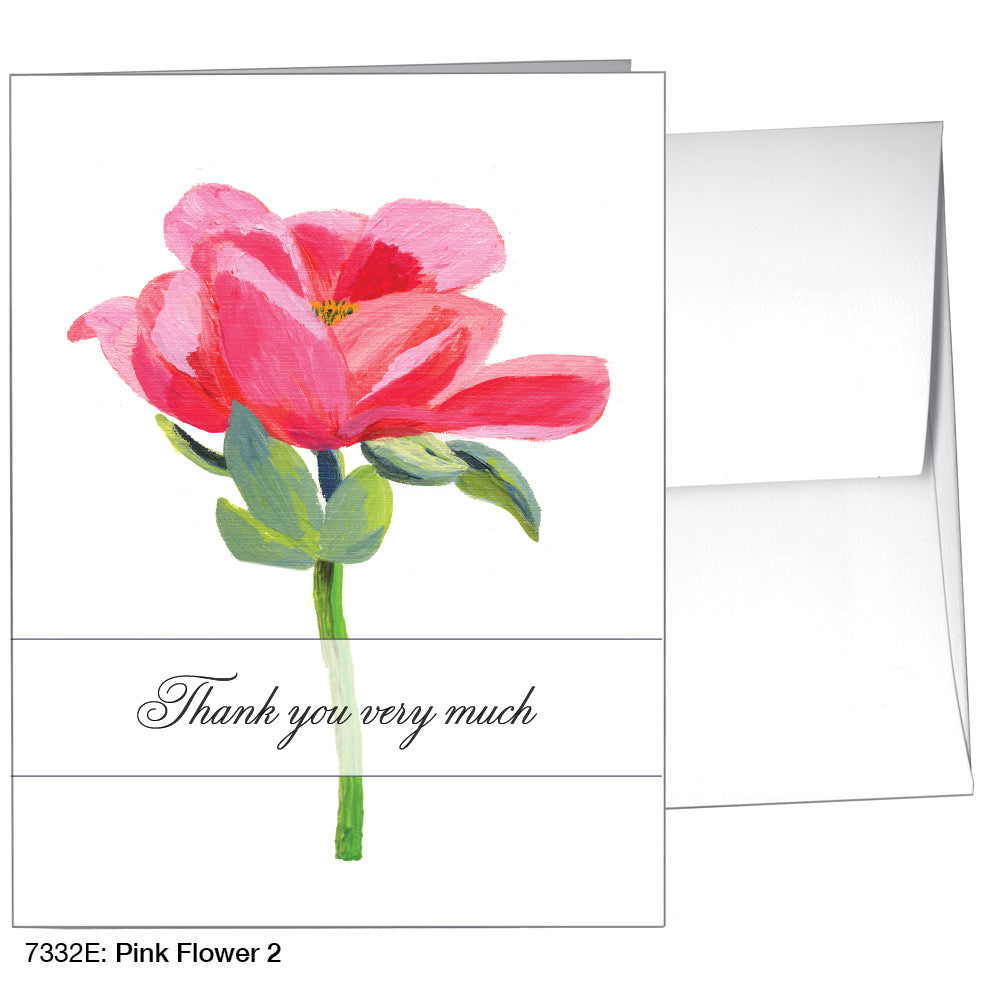 Pink Flower 2, Greeting Card (7332E)