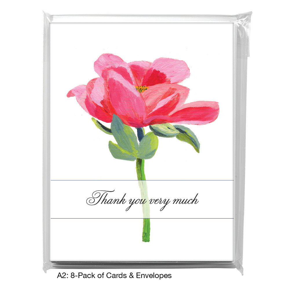 Pink Flower 2, Greeting Card (7332E)