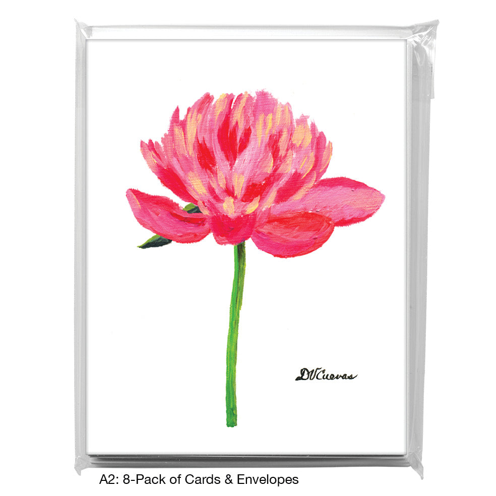 Pink Flower 3, Greeting Card (7333)