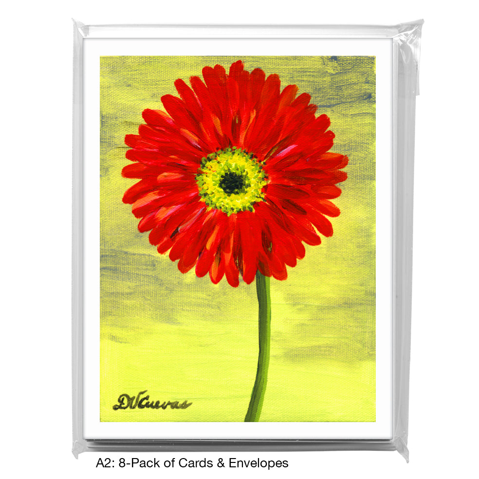 Gerber Bright Red, Greeting Card (7346A)