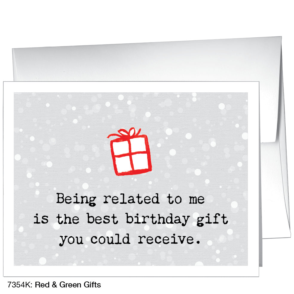 Red & Green Gifts, Greeting Card (7354K)